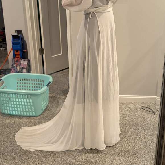 Custom Chiffon Bridal Robe - Picture 8 of 10
